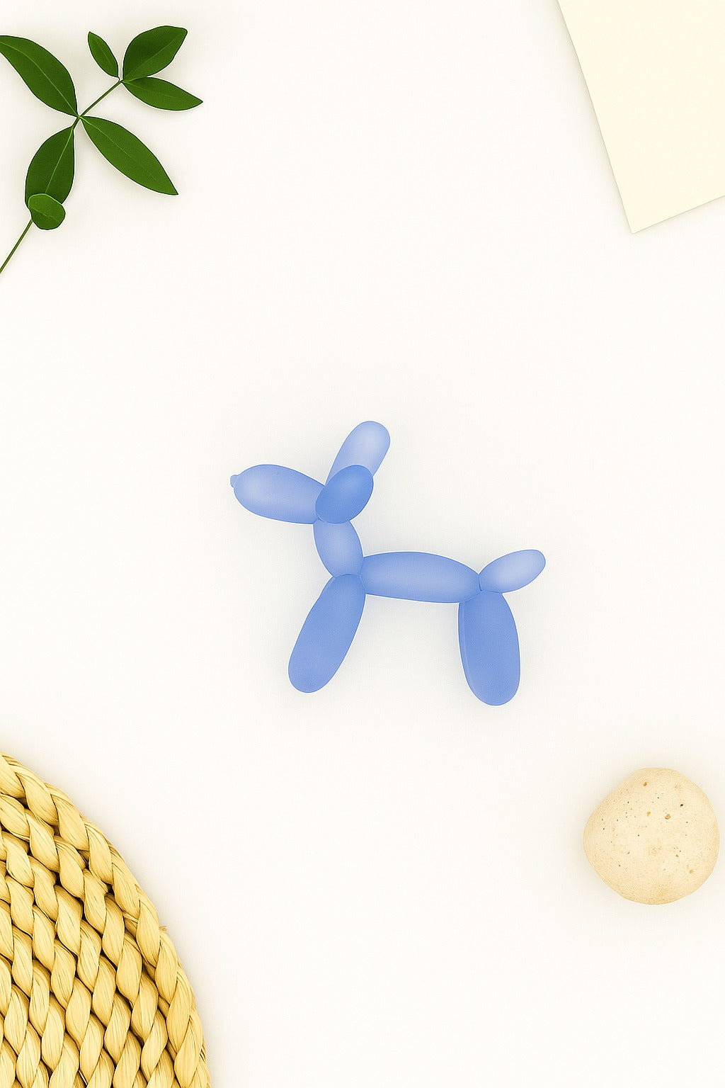 Premium Balloon Dog Shaped Silicone Teether (Blue)