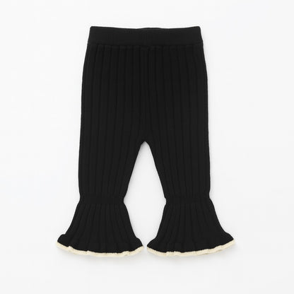 Knitted Ruffle Top & Pant Co-ord Set - Vanilla Whispers