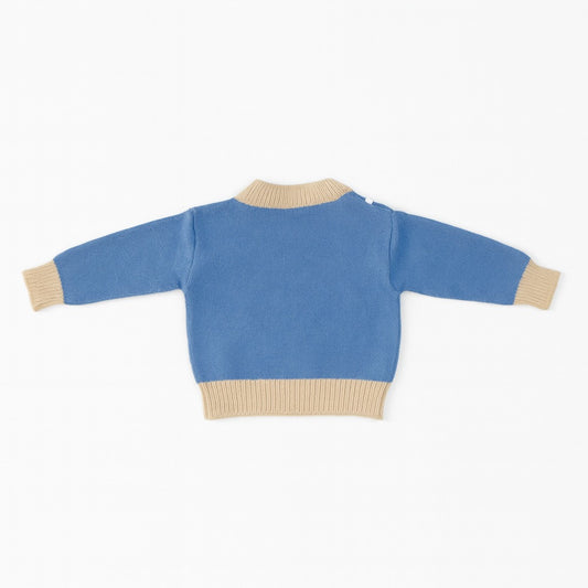 Knitted Baby Sweater  - Blue Bolt Hero