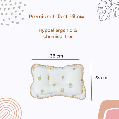 Rectangular Baby Pillow - Lemon