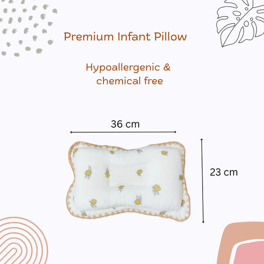 Rectangular Baby Pillow - Lemon
