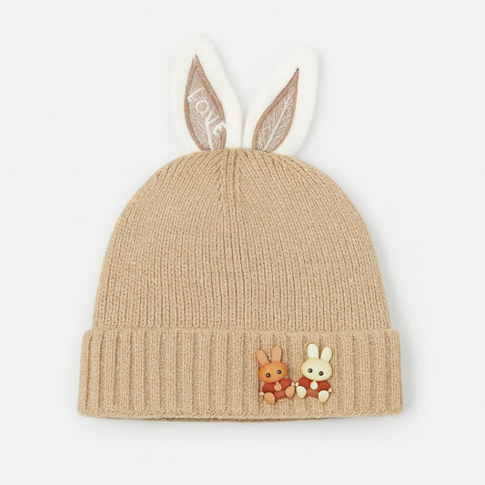 Woolen Bunny Beanie - Cinnamon Hop