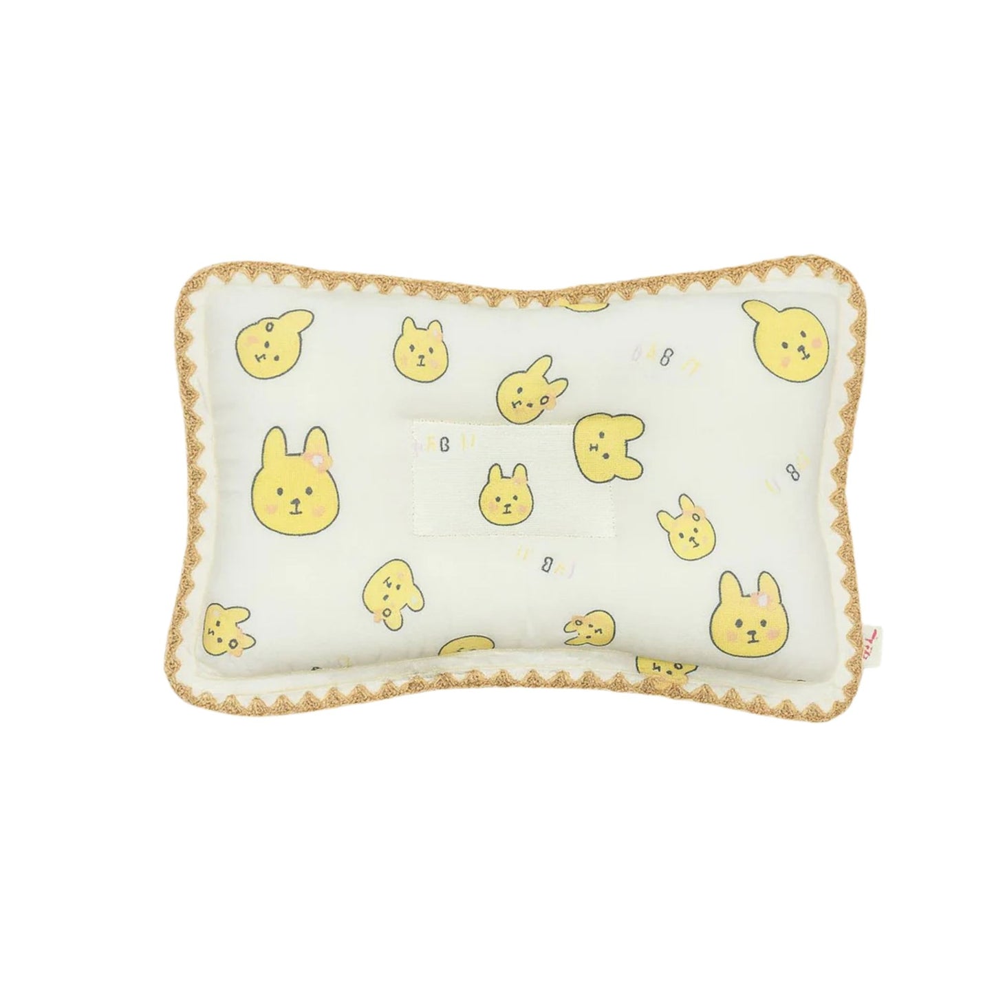 Rectangular Baby Pillow - Yellow Bunny