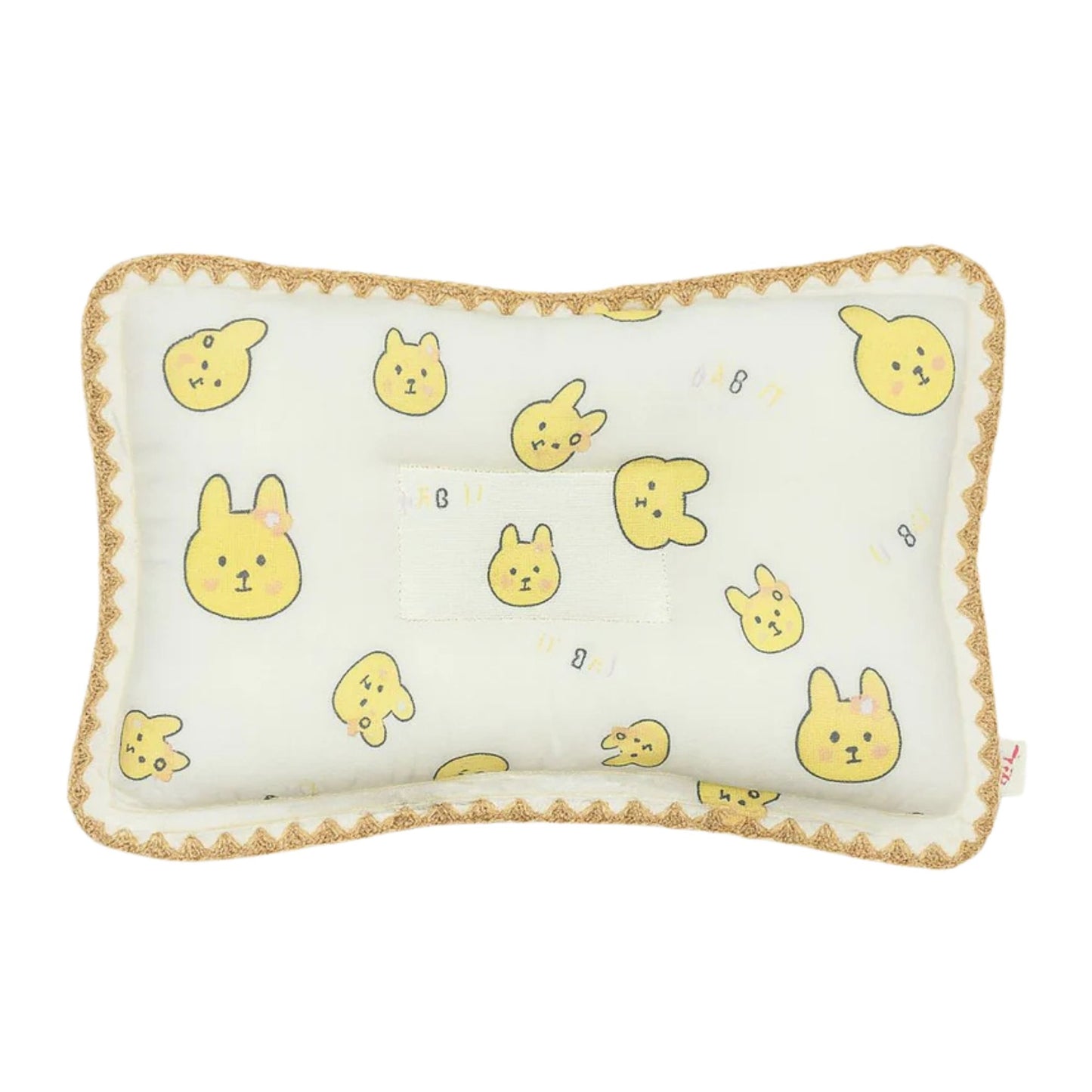 Rectangular Baby Pillow - Yellow Bunny