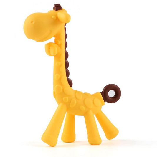 Silicone Giraffe Teether - Yellow