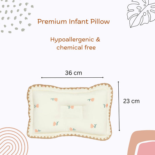 Rectangular Baby Pillow - Blush Blossom