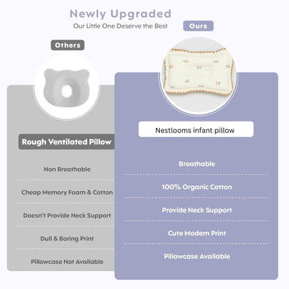 Rectangular Baby Pillow - Blush Blossom