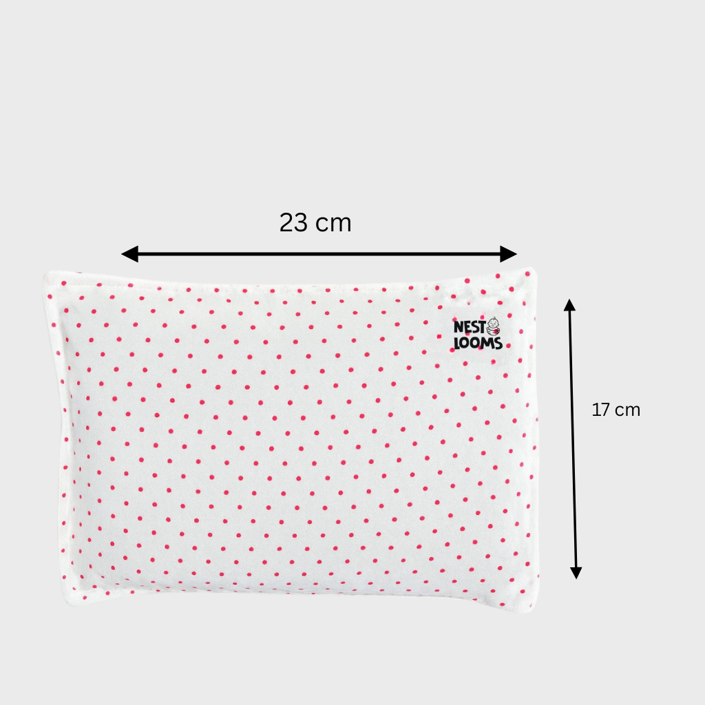 Mustard Seed Rai Pillow - Pink Polka Pop