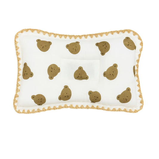 Rectangular Baby Pillow - Honey Bear