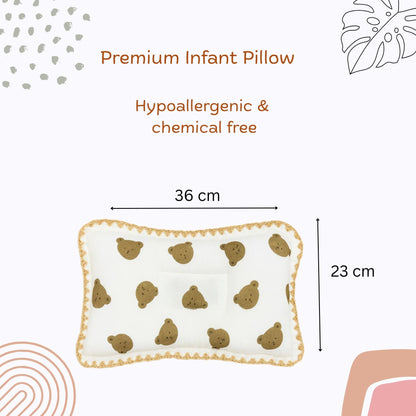 Rectangular Baby Pillow - Honey Bear