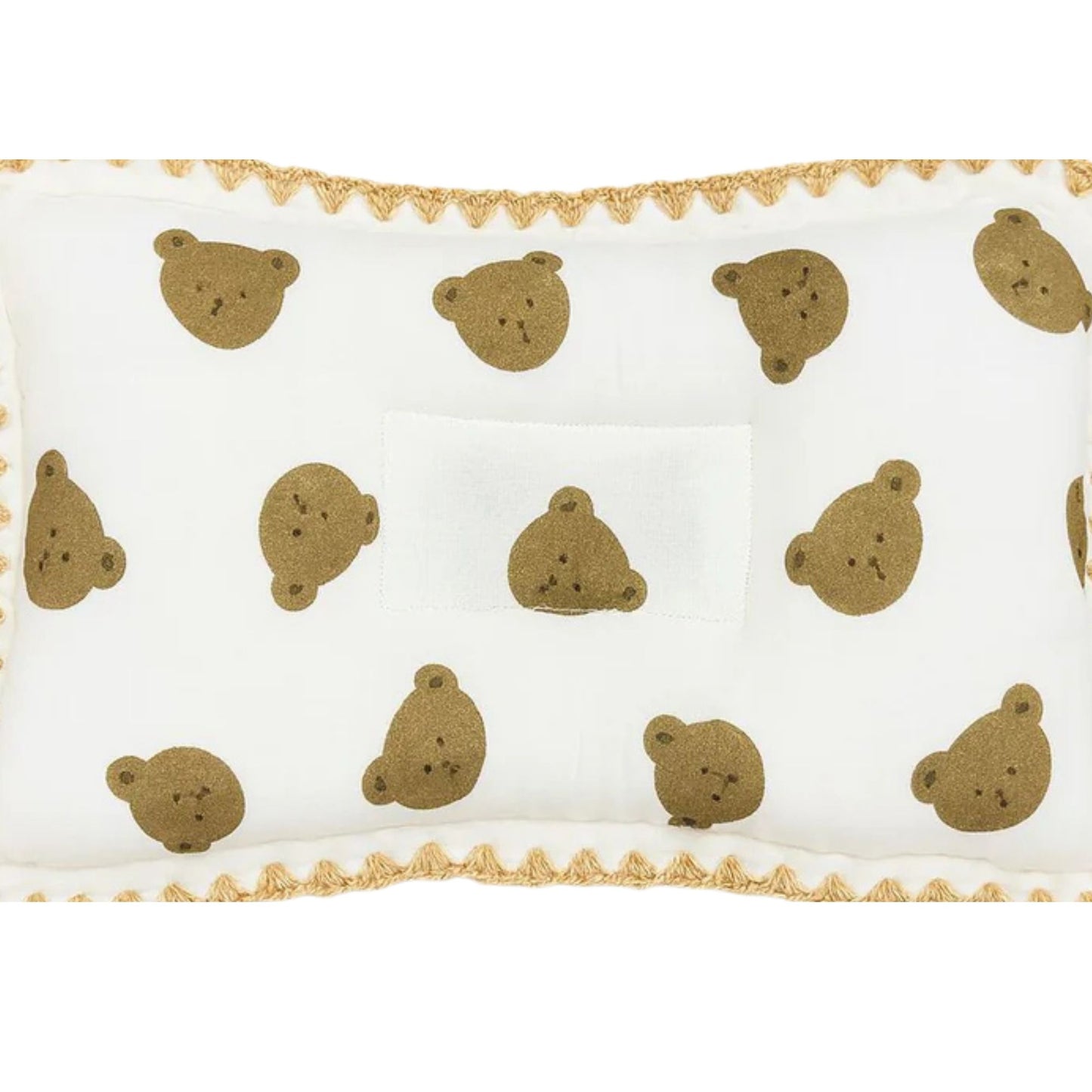 Rectangular Baby Pillow - Honey Bear