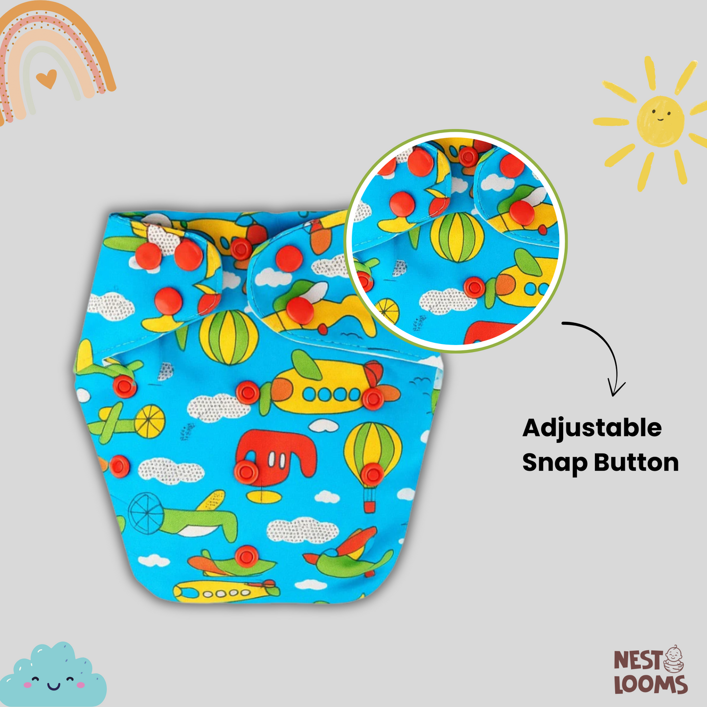 Reusable Cloth Diaper - Sky Journey