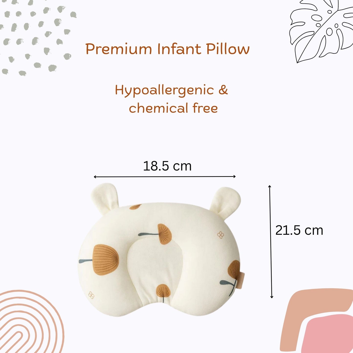 U shape Pillow Mushroom Brown