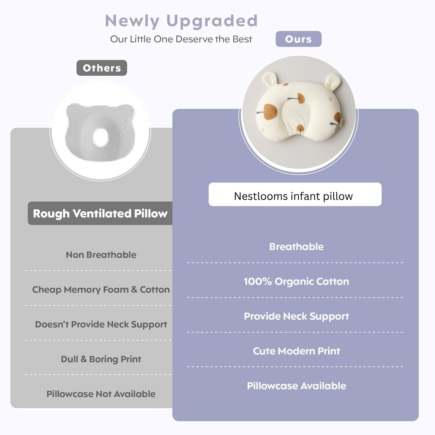 U shape Pillow Mushroom Brown