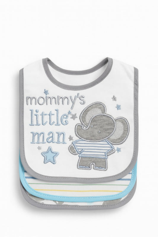 Cloth Feeding Bib Set of 3 - Mommy’s Little Man
