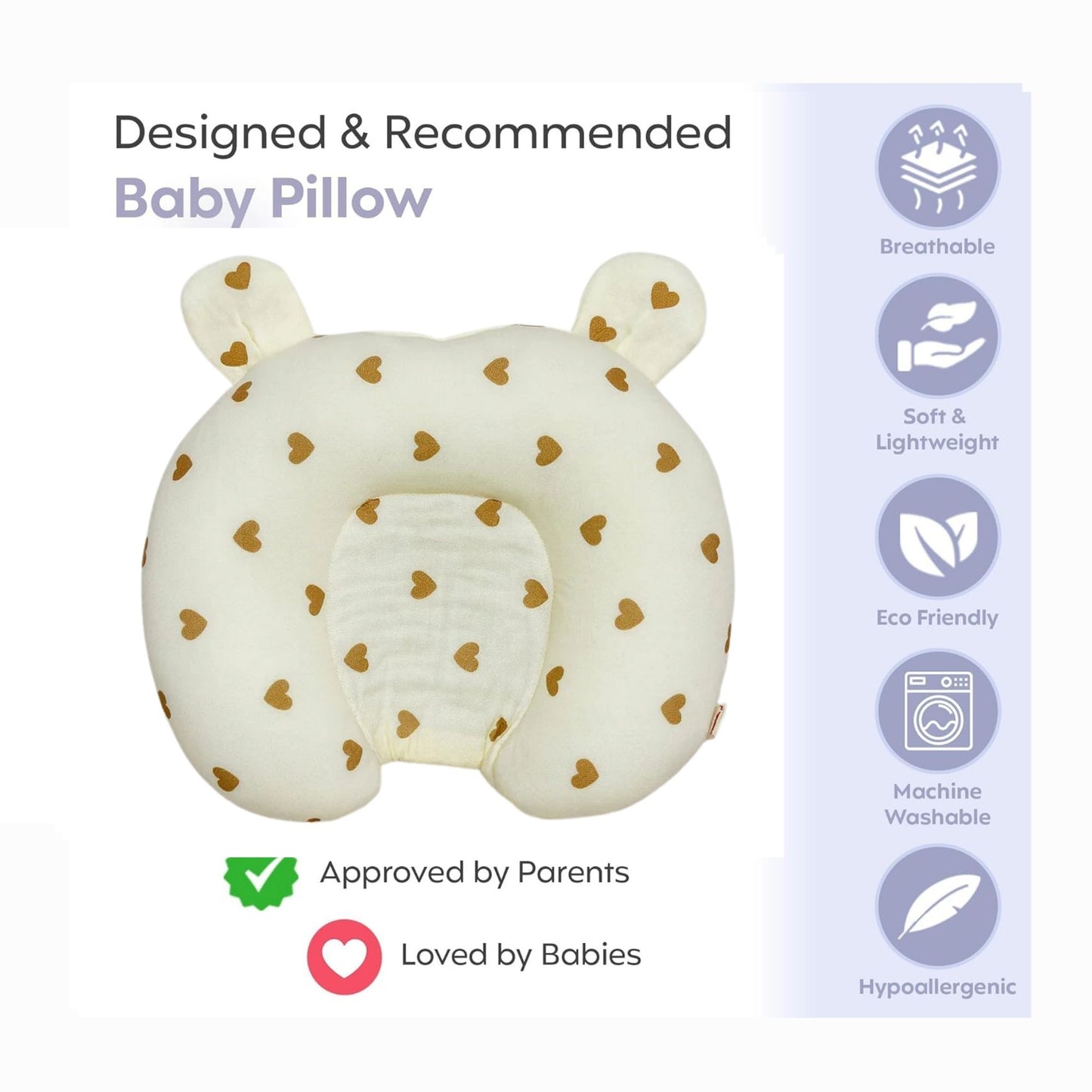 U Shape Pillow - Mini Hearts