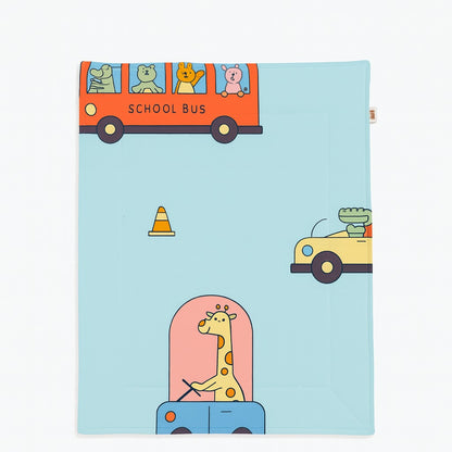 Baby Bedding Set -Highway Cuties (Quilt, Diaper Changing Pad, Pillow)
