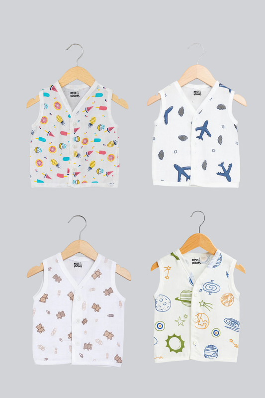 Sleeveless Jhabla - Pack of 4