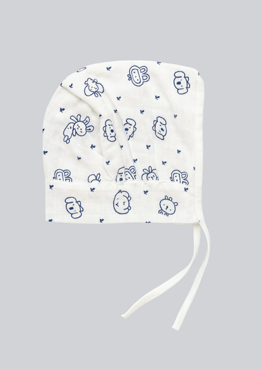 Muslin Dori Cap - Bunny & Bear
