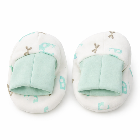 Baby Assorted Booties - Set of 1 Mix Print