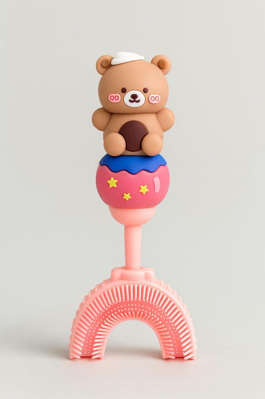 Brown Teddy U - Shaped Toothbrush
