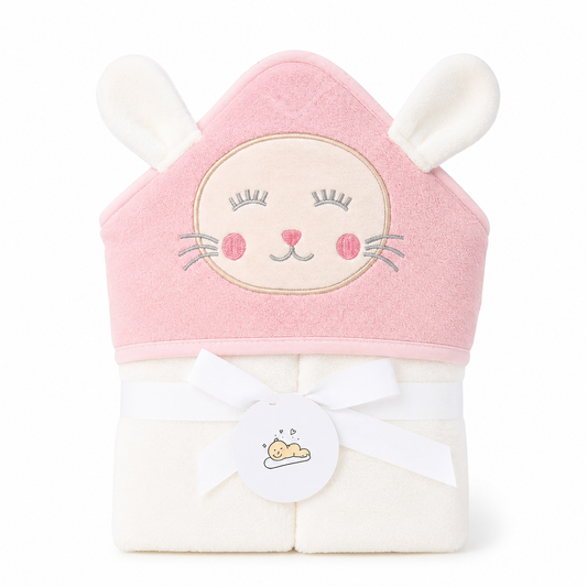 Baby Hooded Towel – Pink Bunny