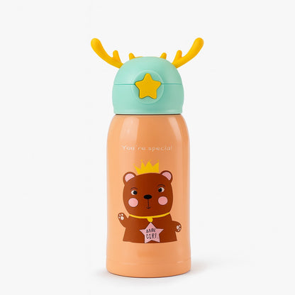 Stainless Steel Insulated Hot & Cold Sipper With Protective Cover 500ml - Teddy Tales