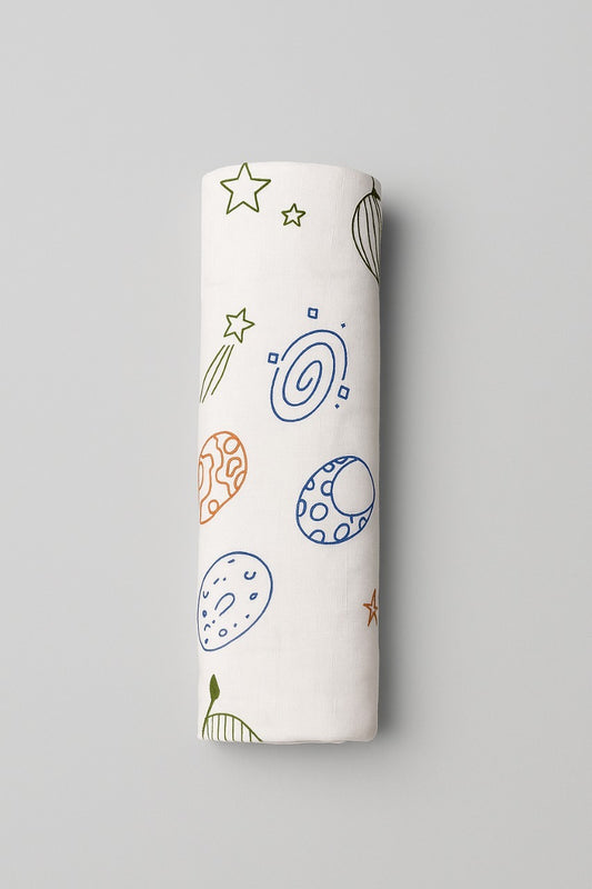 Baby Muslin Swaddle - Galaxy Dreams