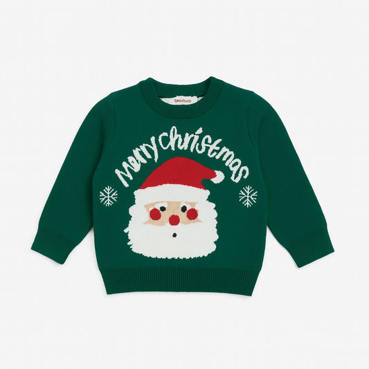 Knitted Christmas Sweater - Minty Santa