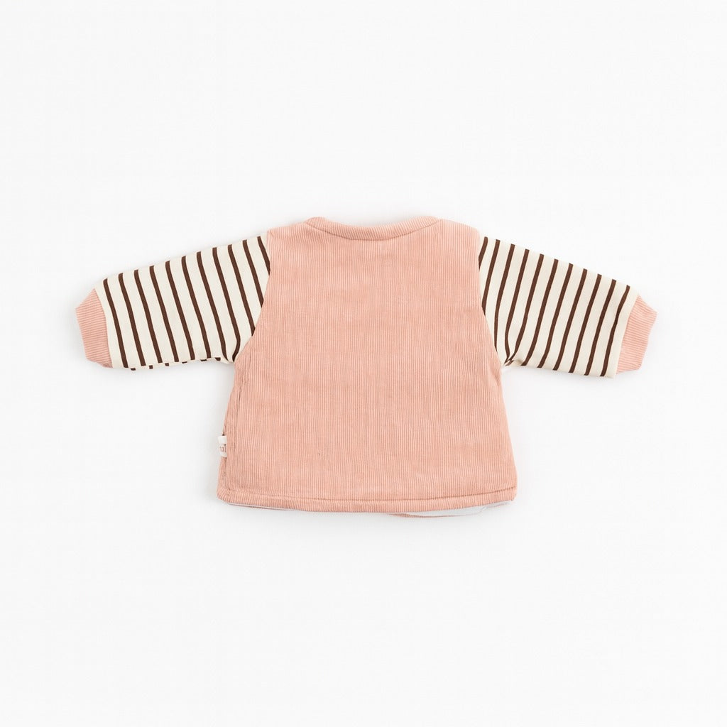 Warm Full Sleeves Co-ord Set With Bib - Pink Paw