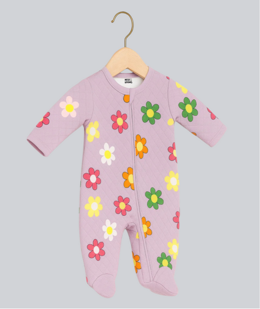 Quilted Sleepsuit - Bloomy Dreams