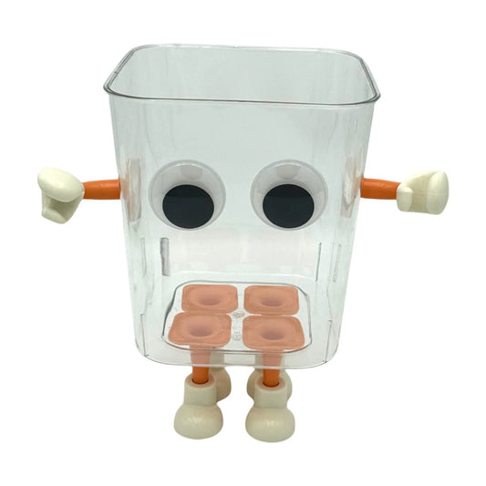 Multipurpose DIY Robot Trash Can - Orange Green