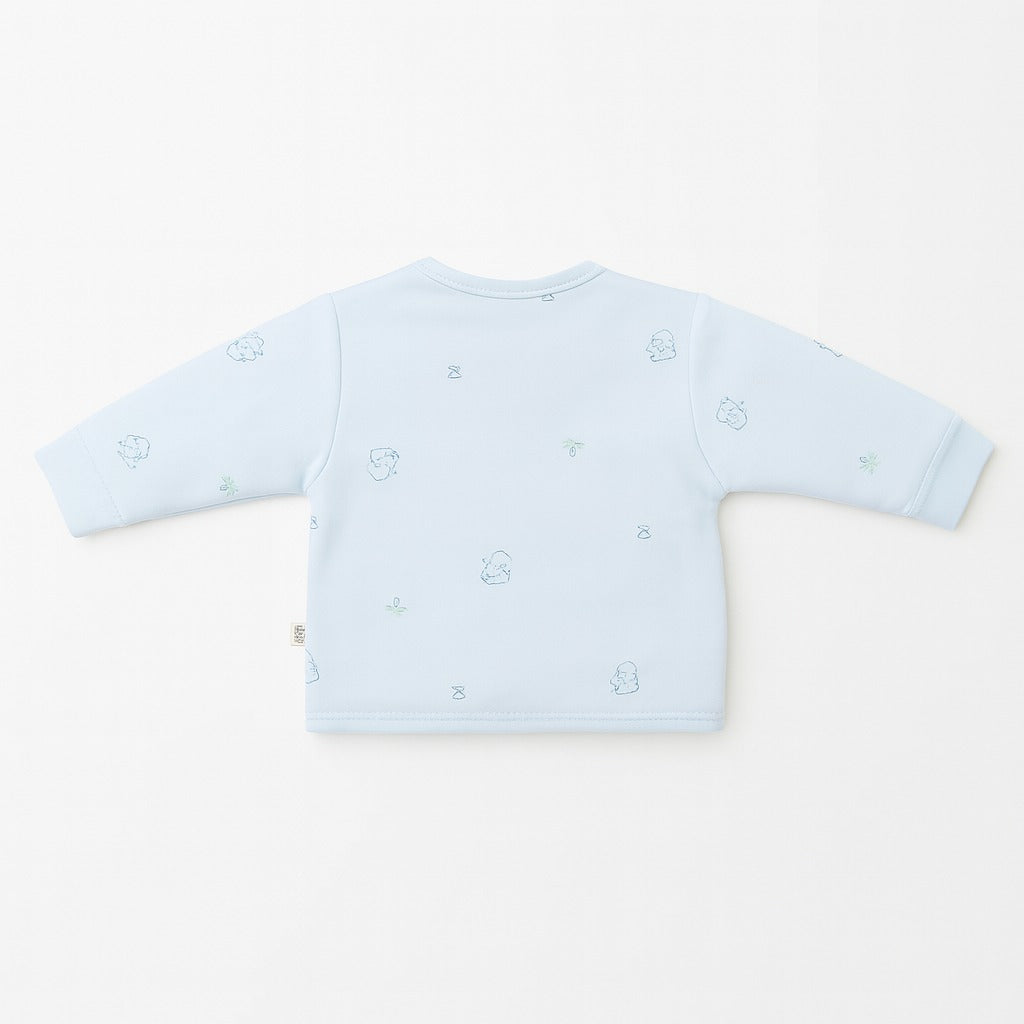 Full Sleeves Baby Top & Pajama Set - Blue Dino