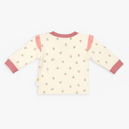 Full Sleeves Top & Jogger Co-ord Set - Pink Blossom