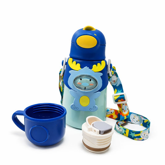 Stainless Steel Insulated Hot & Cold Sipper With Protective Cover 500ml - Chirpy Deer