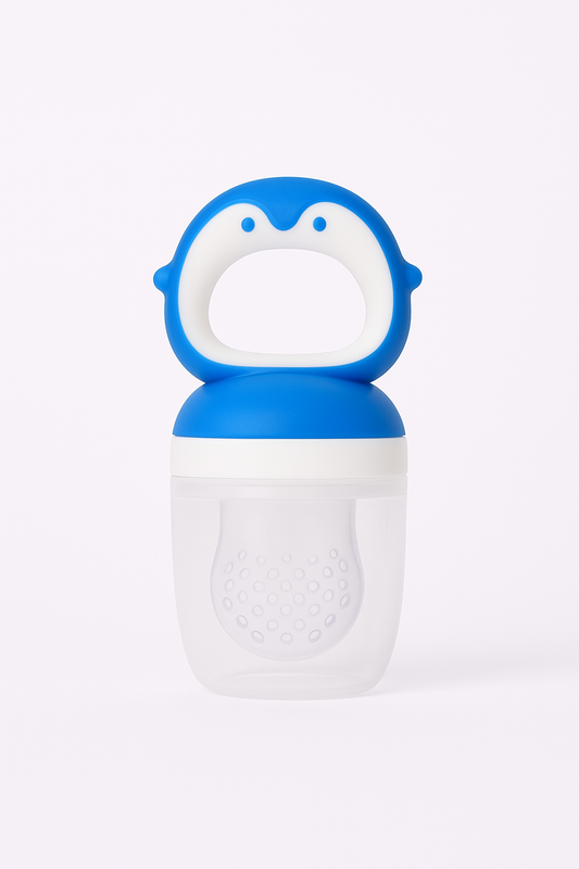 Silicone Fruit Nibbler - Blue Penguin Pop