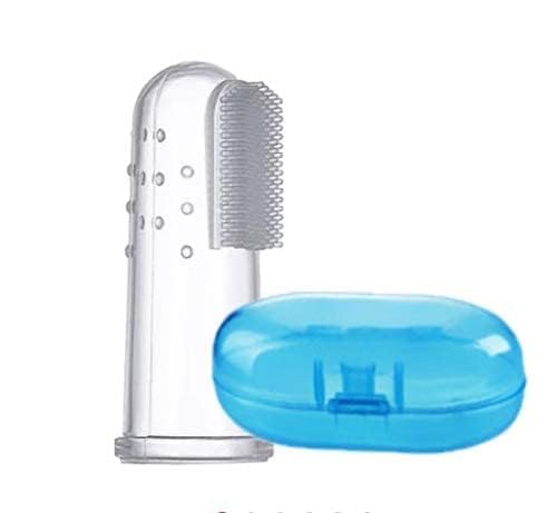 Finger ToothBrush With Case - Blue