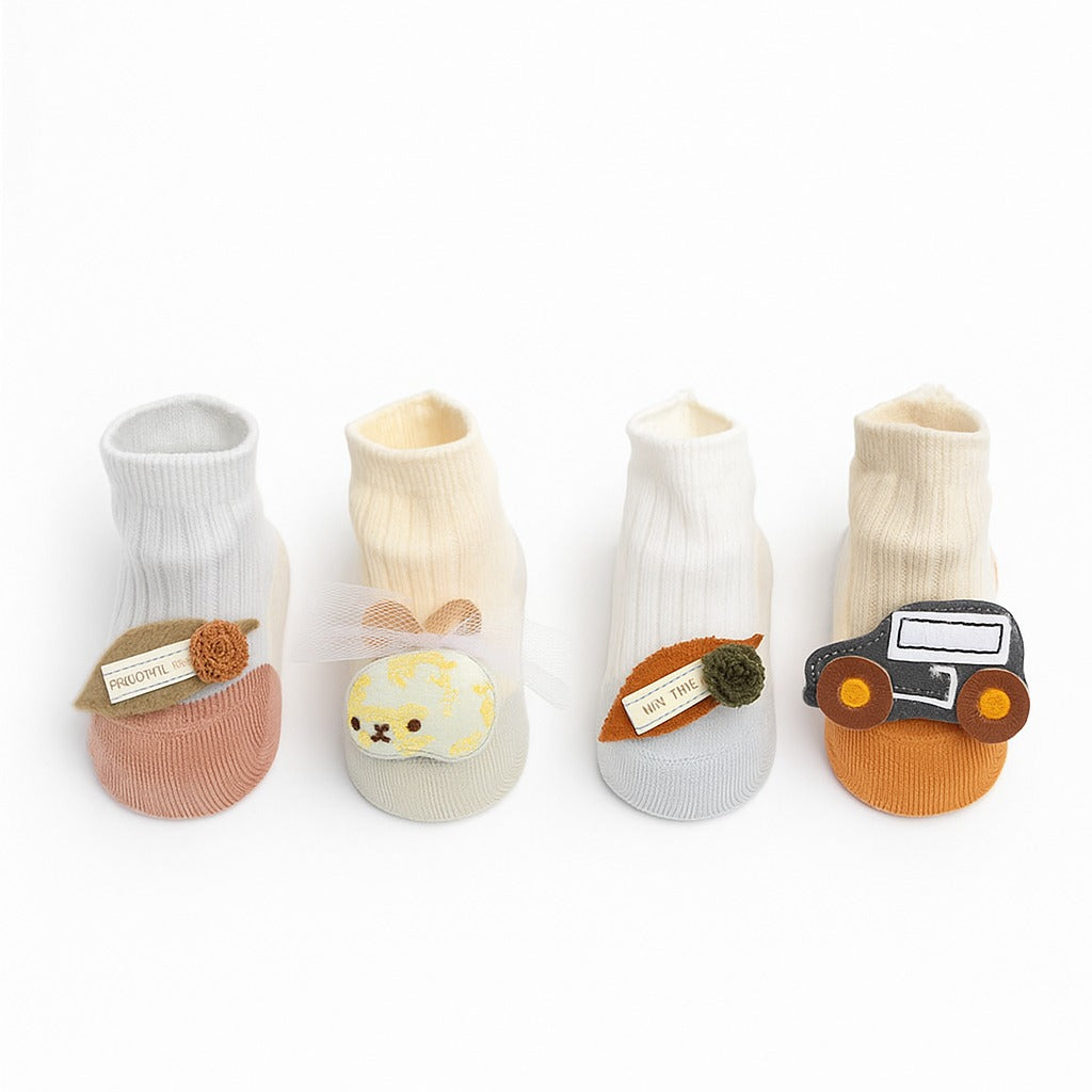 Booties Fancy - Set of 4 Mix Print