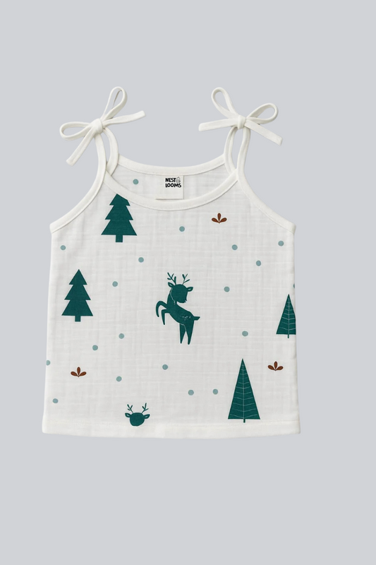 Dori Jhabla- Organic Cotton Muslin - Christmas Wonderland