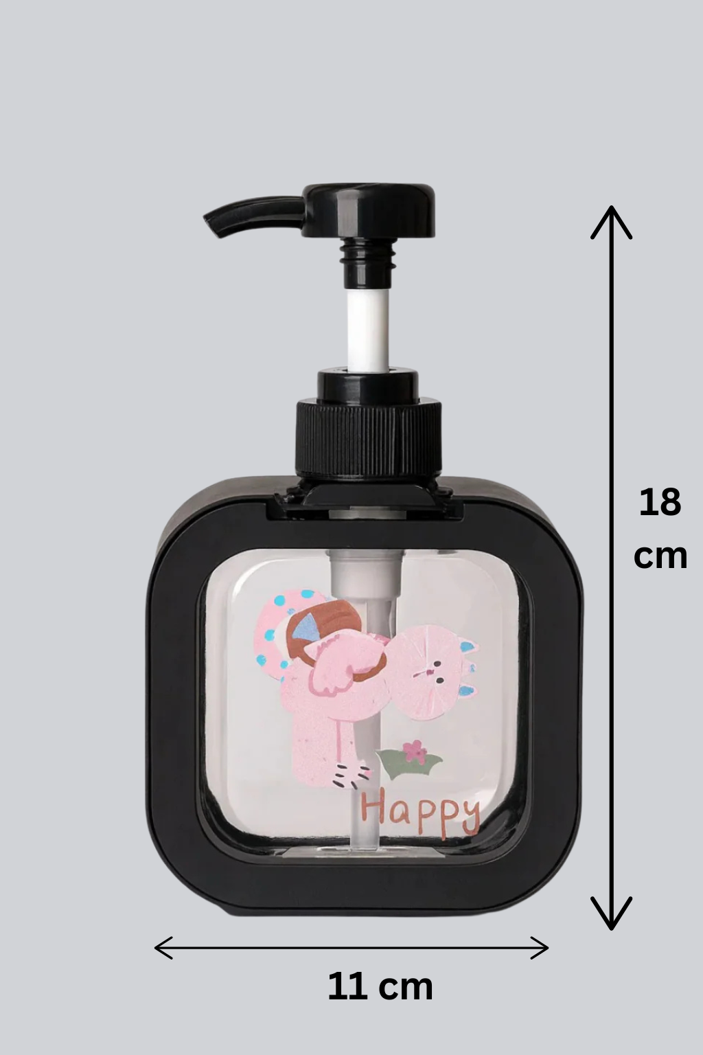 Soap Dispenser - Cartoon Design - Black