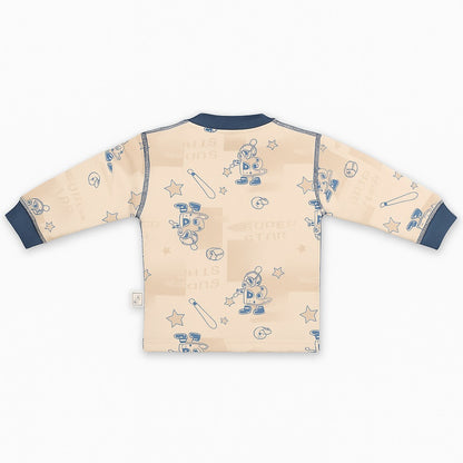 Full Sleeves Jogger Co-ord Set - Blue Sporty Bot