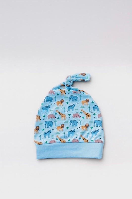 Baby beanie - Animals (Blue)