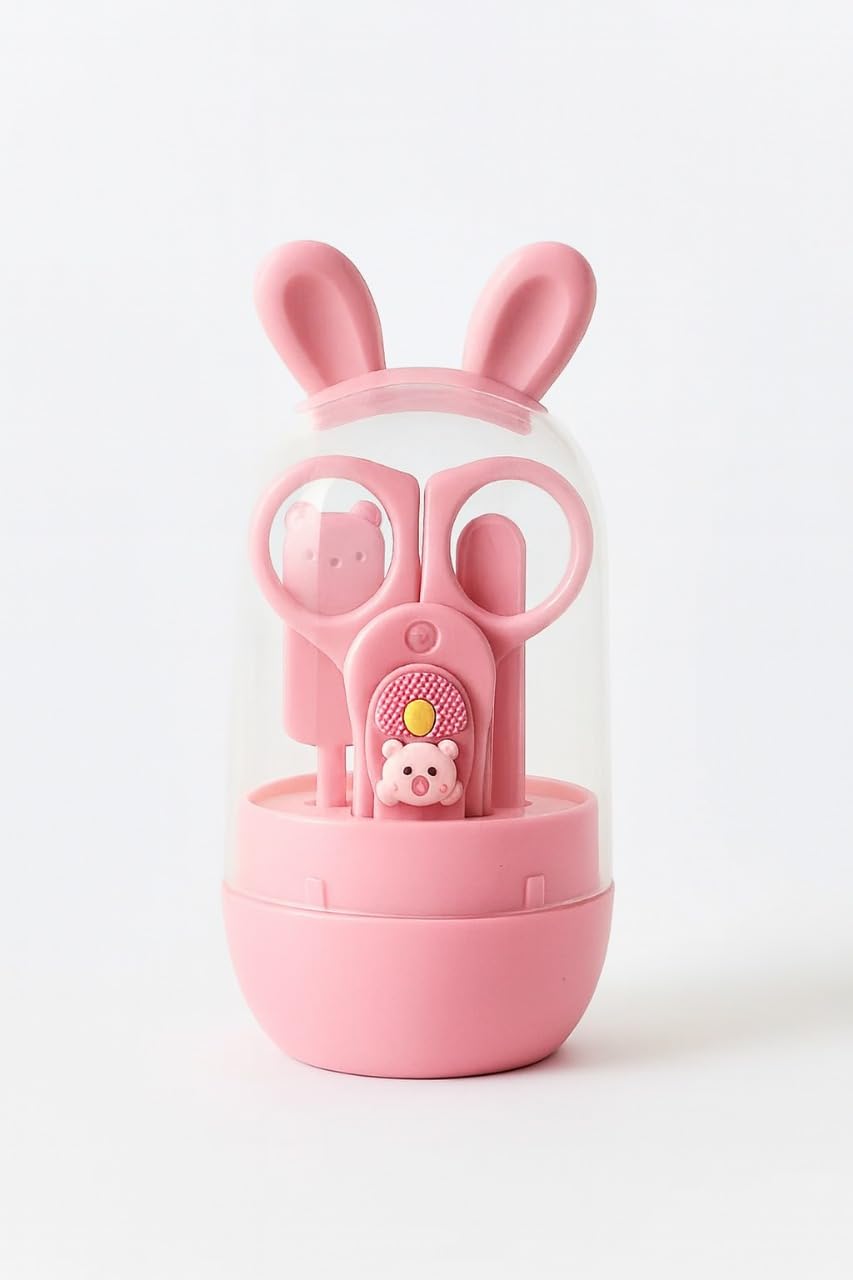 Baby Grooming Kit With Scissors- pink