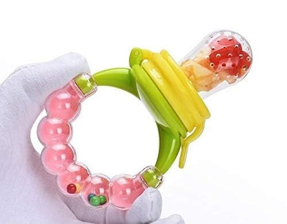 Silicone Fruit Nibbler - Green Bubble Handle