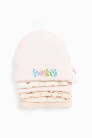 Unisex Baby Beanies Set of 5 - Soft Blush Wonders