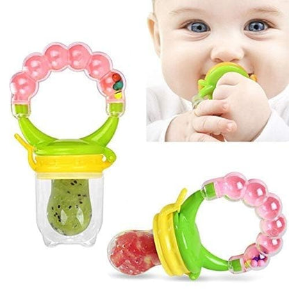Silicone Fruit Nibbler - Green Bubble Handle