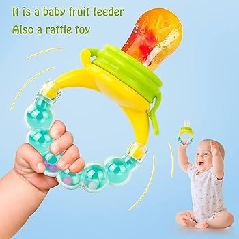 Silicone Fruit Nibbler - Yellow Bubble Handle