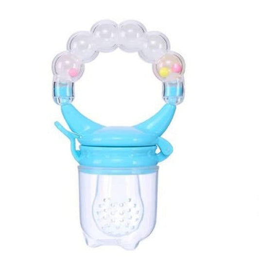 Silicone Fruit Nibbler - Blue Bubble Handle