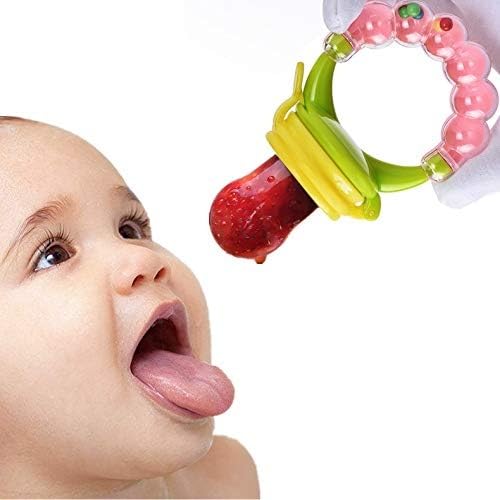 Silicone Fruit Nibbler - Green Bubble Handle