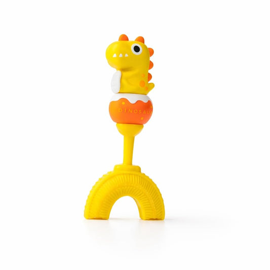 U-Shaped Toothbrush - Yellow DIno